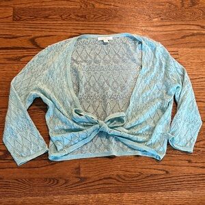 Tie Front Quarter Sleeve Shirt